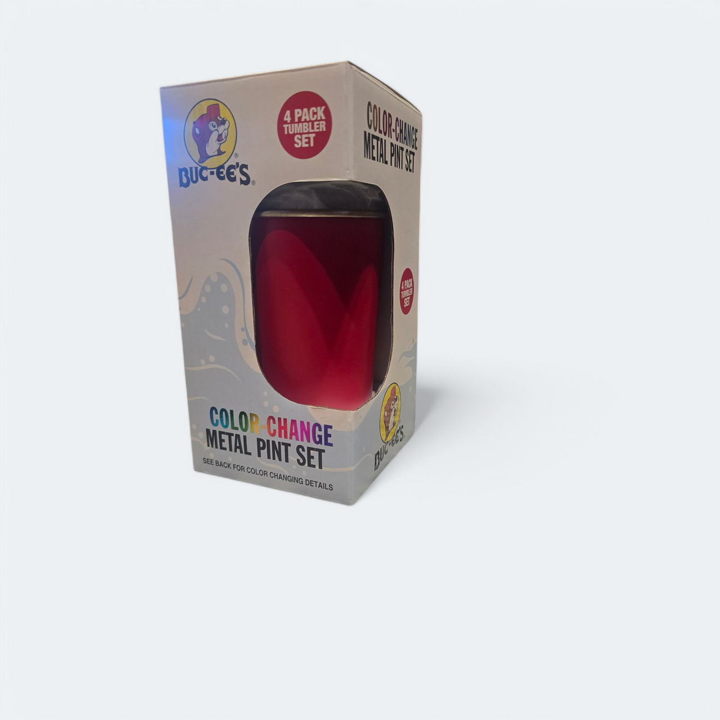 Buc-ee's Coloring Changing Metal Pint Set