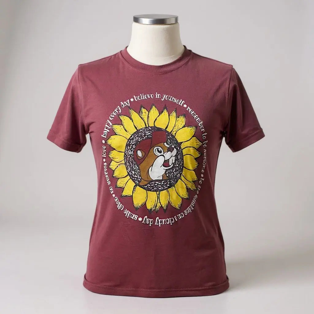 Buc-ee's " Believe In Yourself " Sunflower T-Shirt Buc-ee's