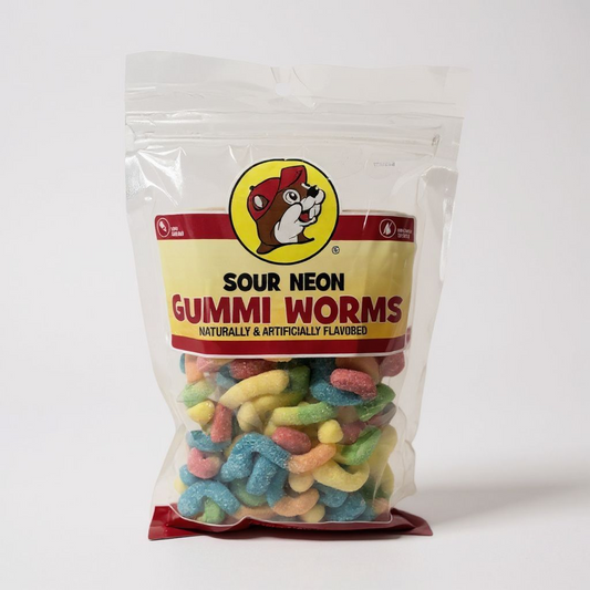 Buc-ee's Sour Neon Gummi Worms