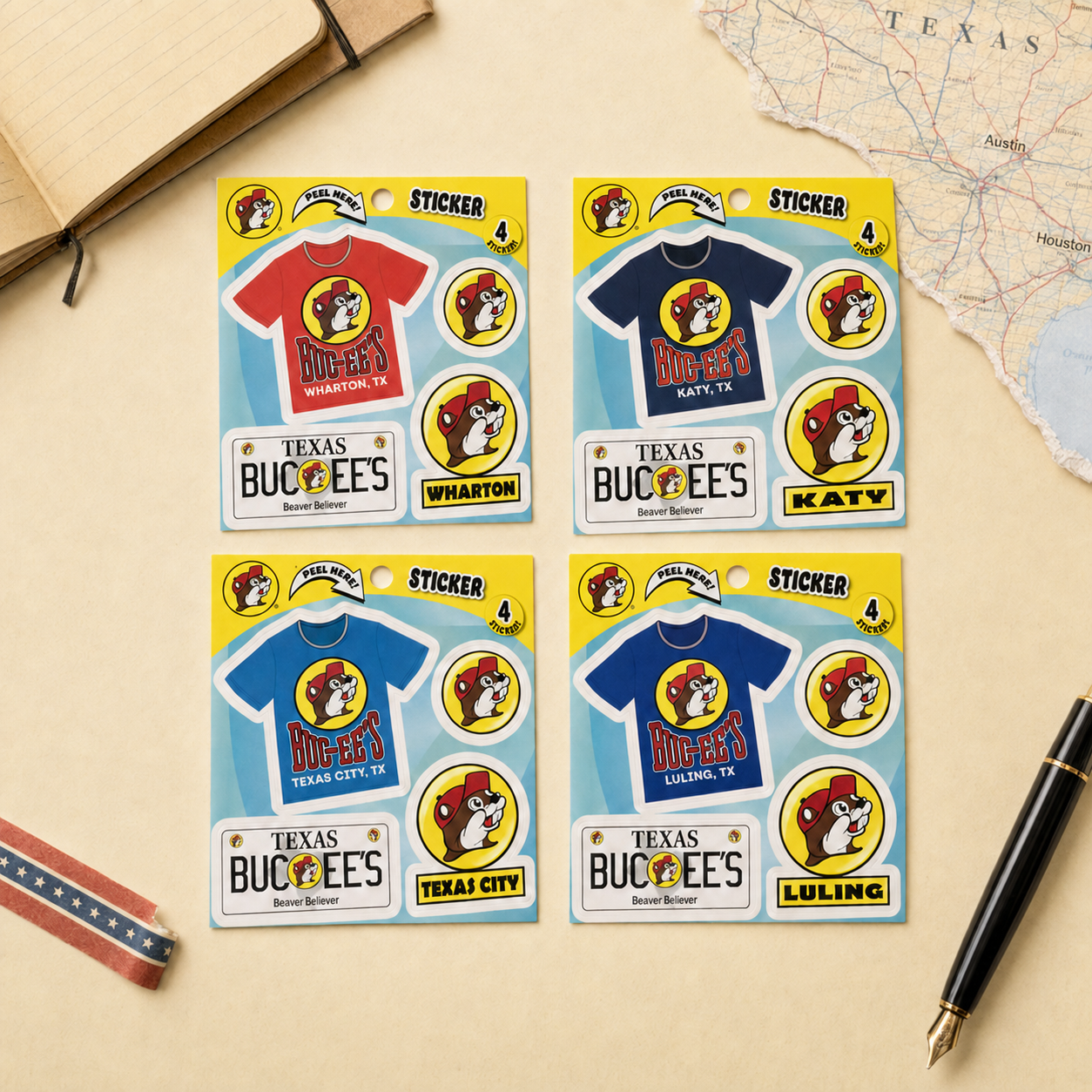 Buc-ee's Sticker Pack - Texas Edition