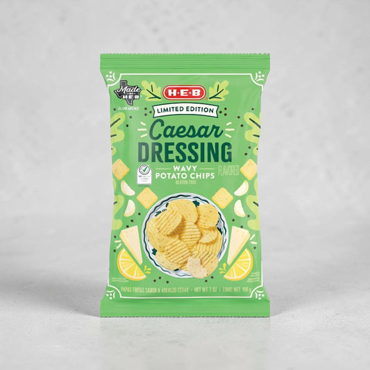 H-E-B Limited Edition Caesar Dressing Wavy Potato Chips