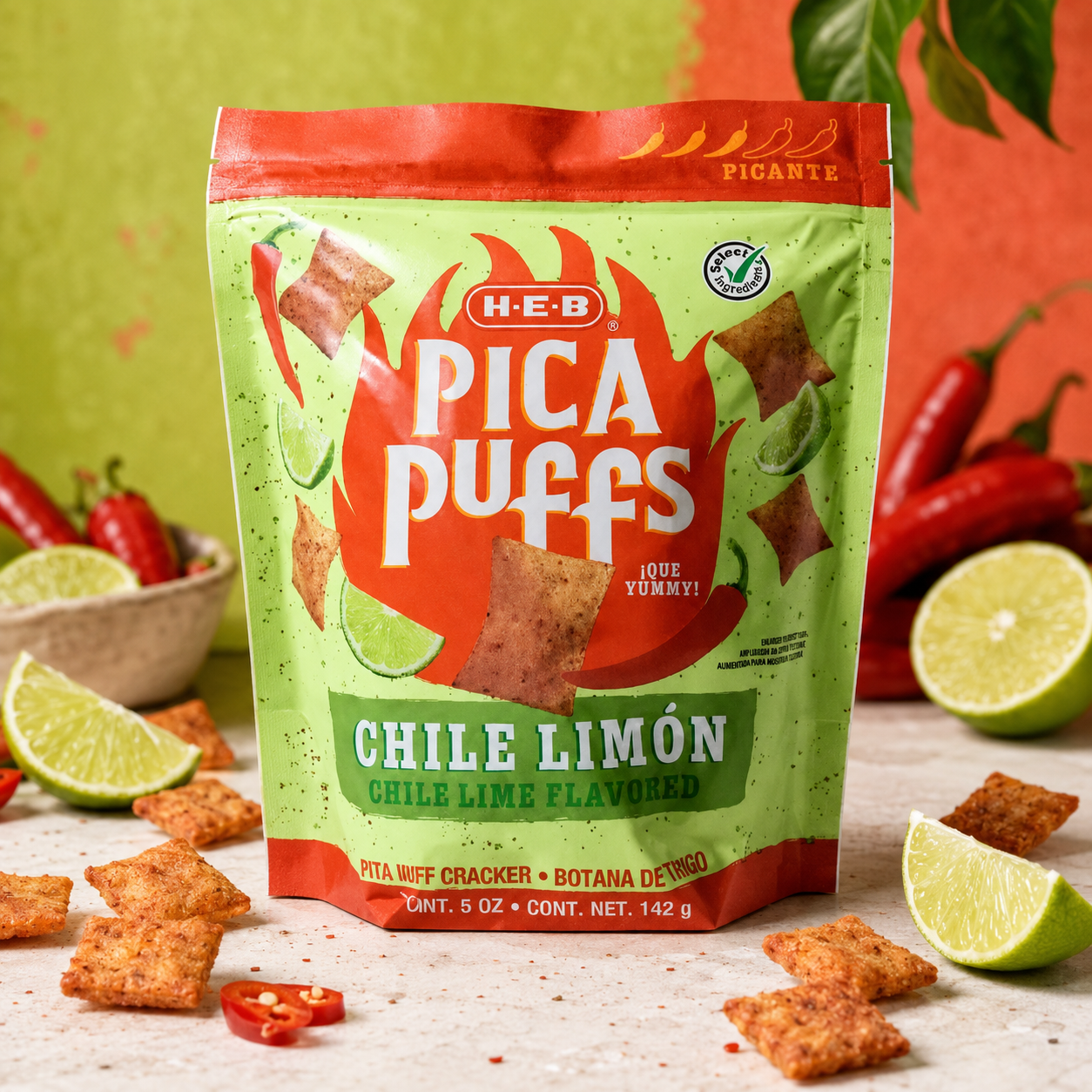 H-E-B Pica Puffs - Chile Limon