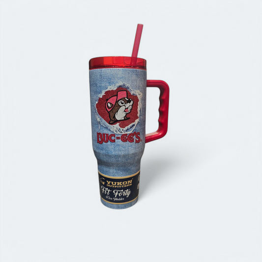 Buc-ee's Denim Patch Cutout Tumbler by Yukon Outfitters - 40oz.