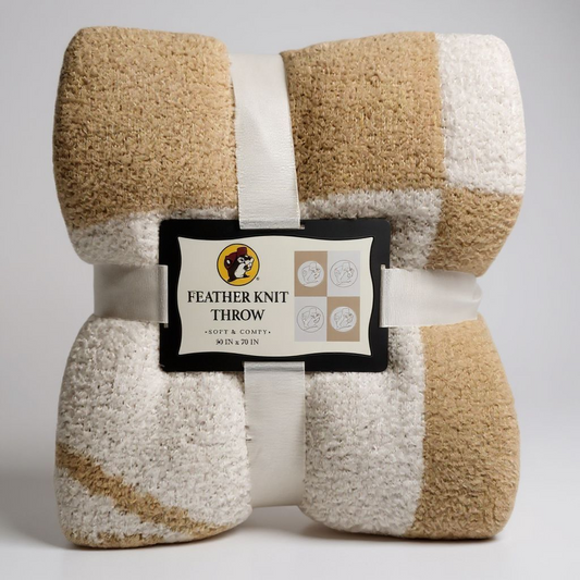 Buc-ee's Feather Knit Throw