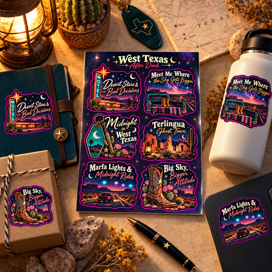 West Texas After Dark Sticker Pack - Preorder