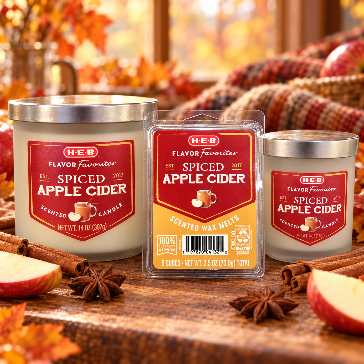 H-E-B Spiced Apple Cider Candle Collection