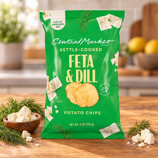 Central Market Feta & Dill Potato Chips