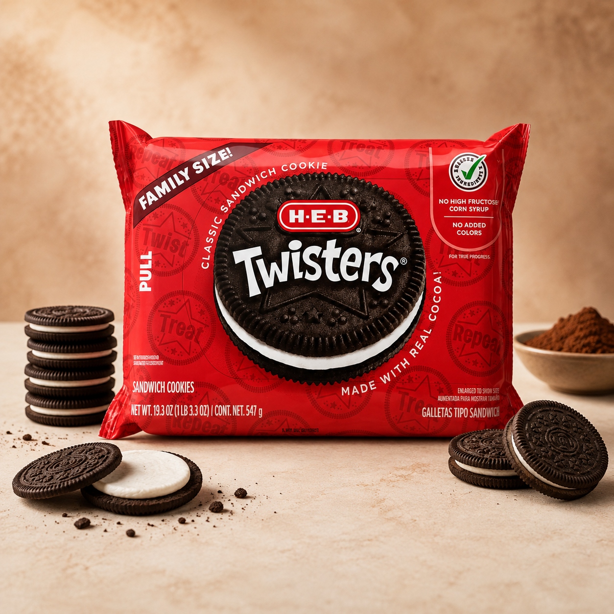 H-E-B Twister Sandwich Cookies