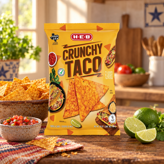 H-E-B Croustilles tortillas saveur taco
