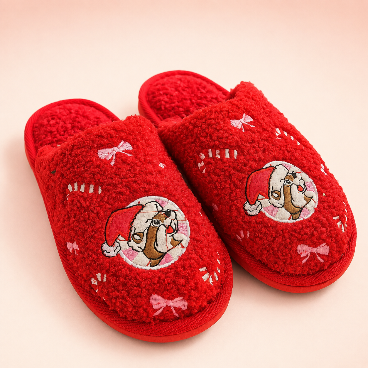 Buc-ee's Candy Cane Slippers