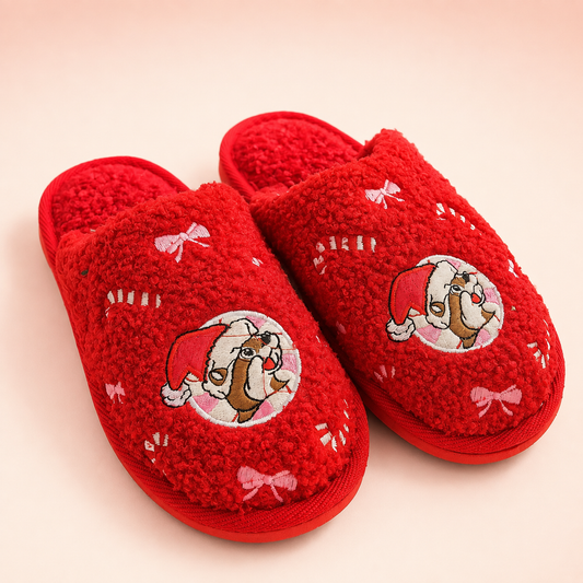 Buc-ee's Candy Cane Slippers