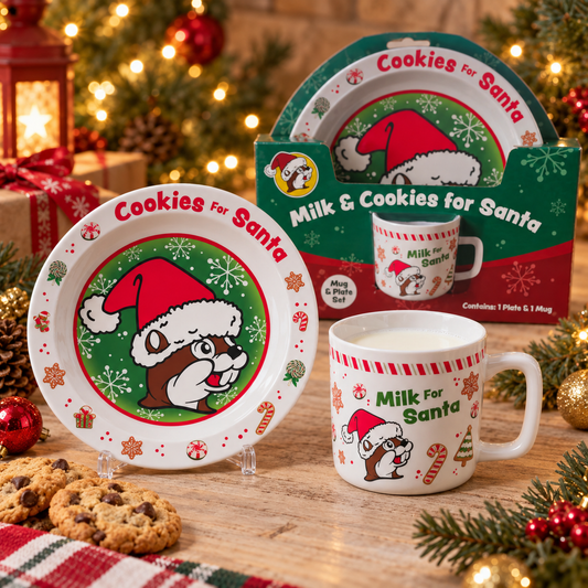 Ensemble Lait et Biscuits pour le Père Noël Buc-ee's