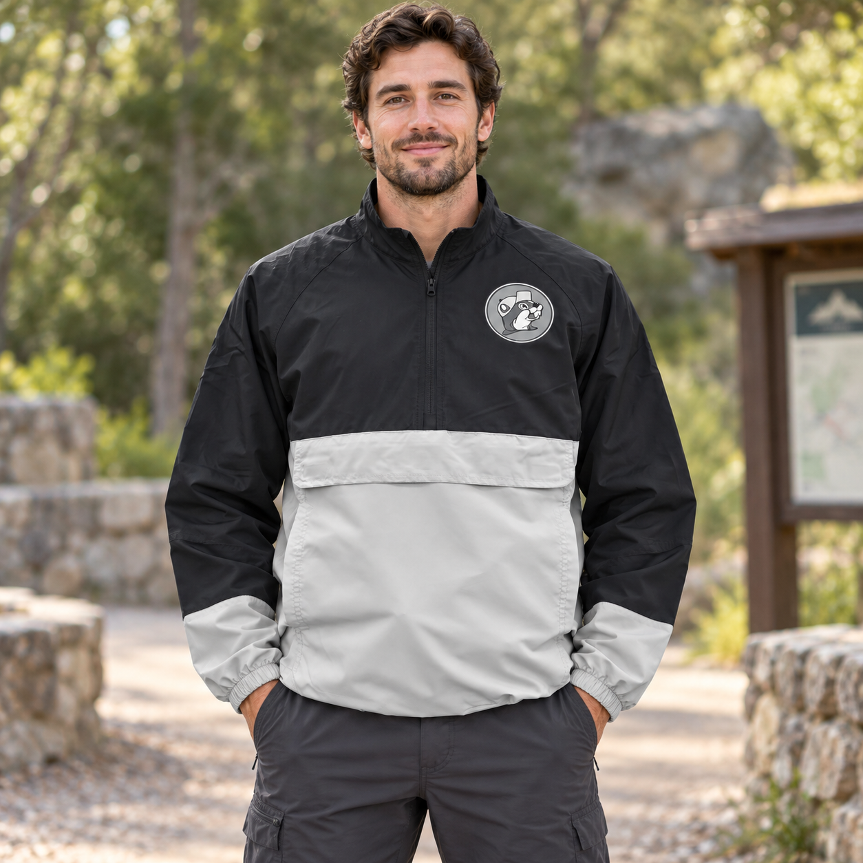 Buc-ee's Black & Grey Windbreaker