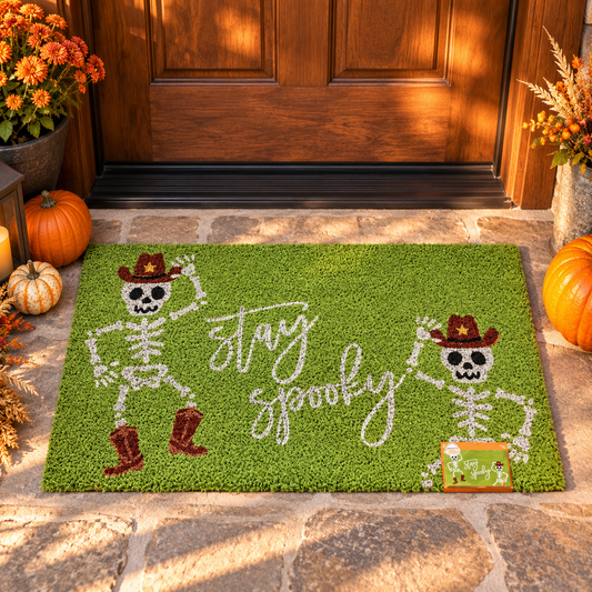 H-E-B Destination Holiday Cowboy Skeleton Doormat