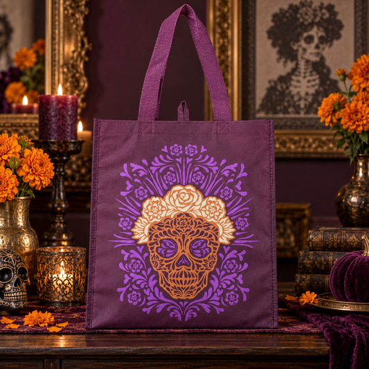 H-E-B Destination Holiday Sugar Skull Resuable Bag