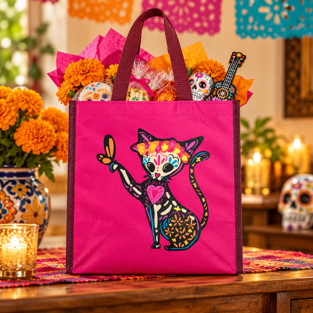 H-E-B Day of the Dead Gato Reusable Bag