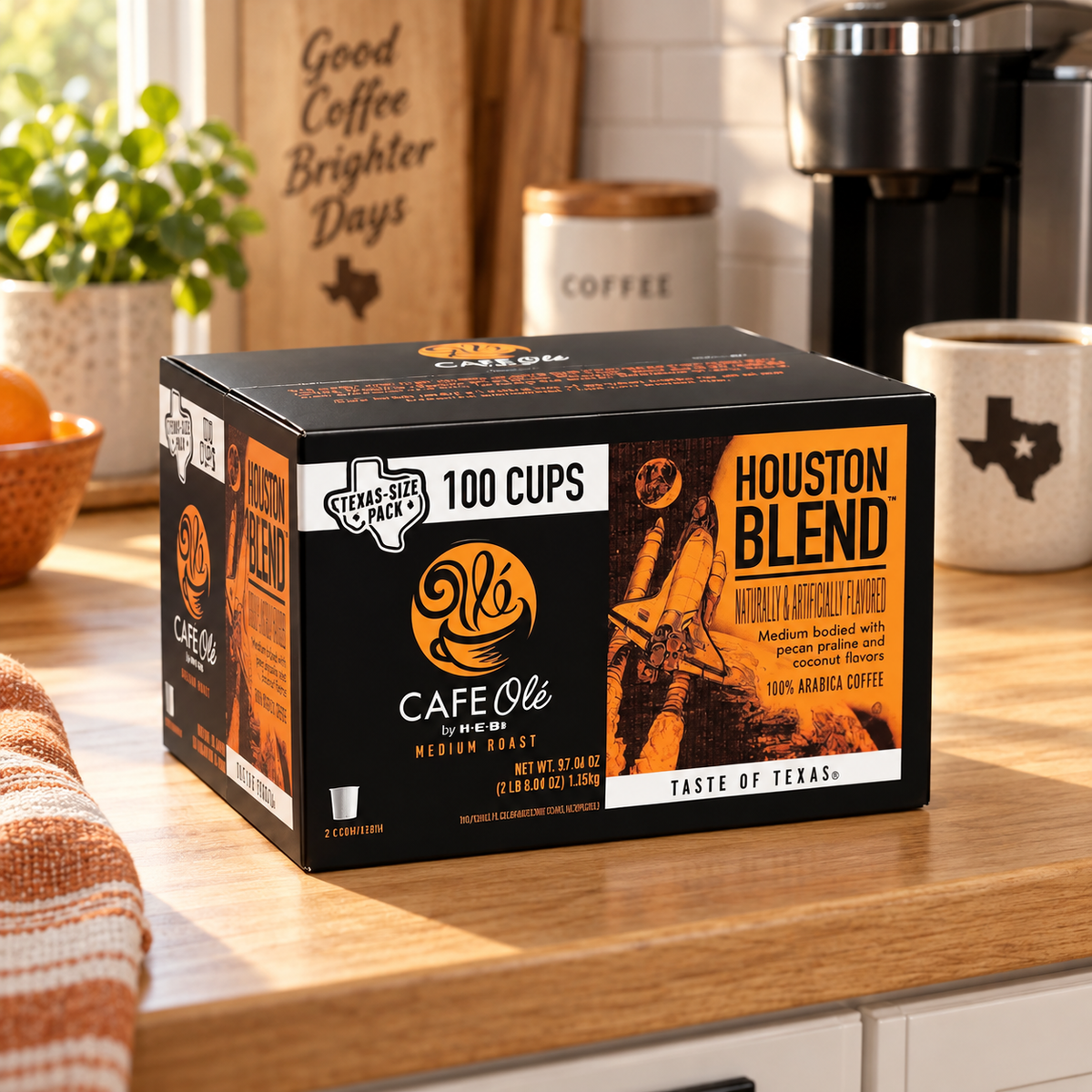 CAFE Ole by H-E-B, Dosettes individuelles de café Houston Blend