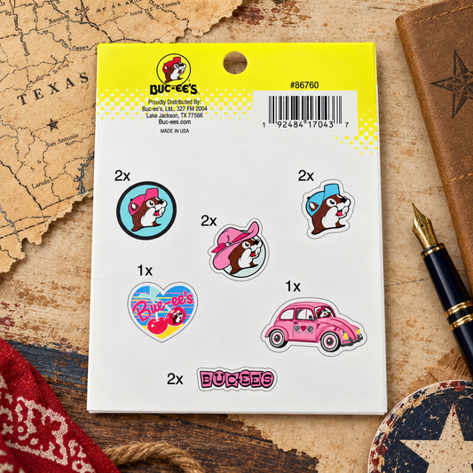 Buc-ee’s Cowgirl Cutie 12-Piece Sticker Pack