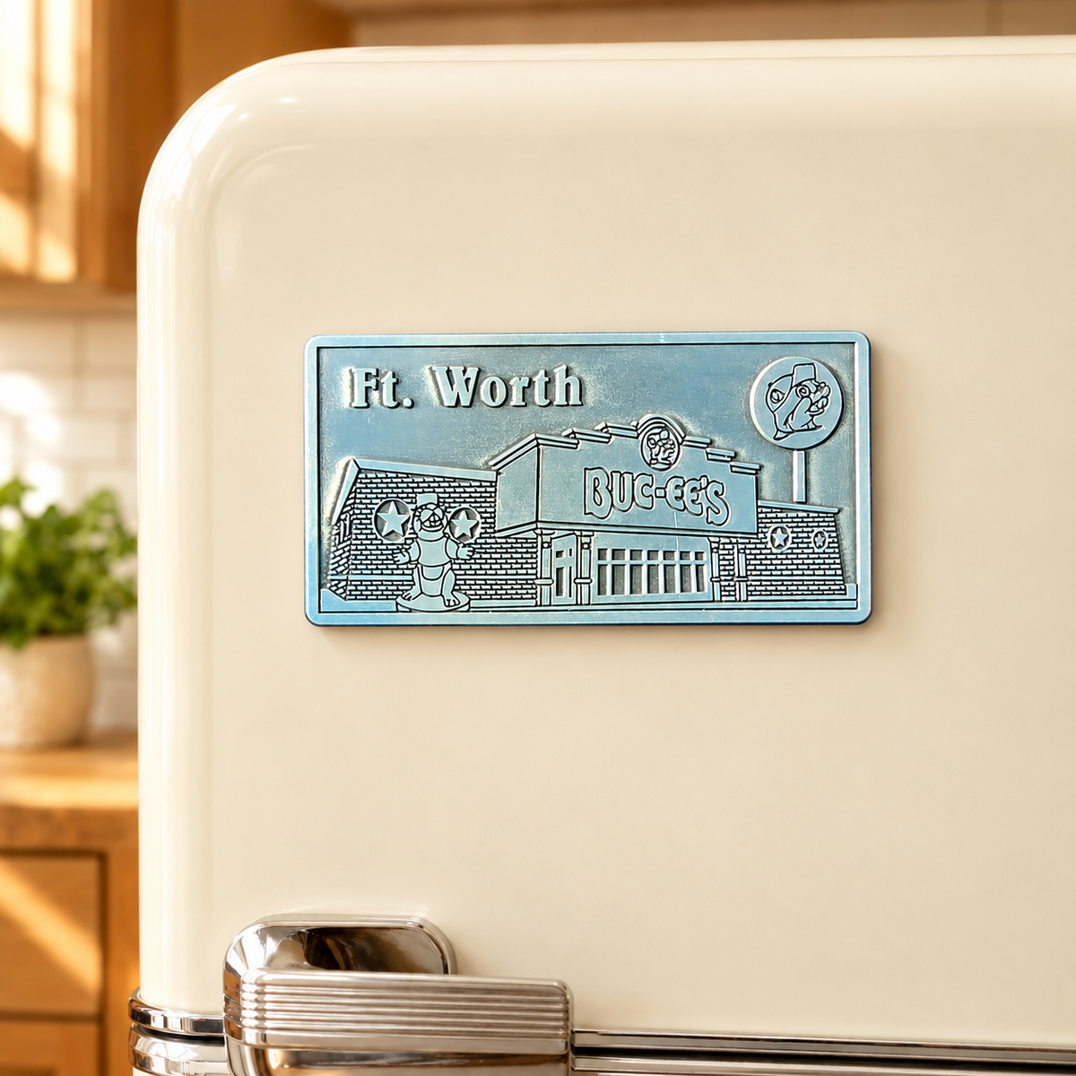Buc-ee's Fort Worth,TX  Silver Souvenir Magnet